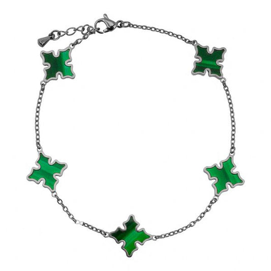 13mm Stainless Steel Cross Bracelet - SSBR-204