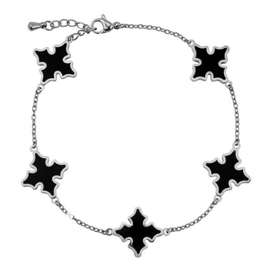 15mm Stainless Steel Cross Bracelet - SSBR-301