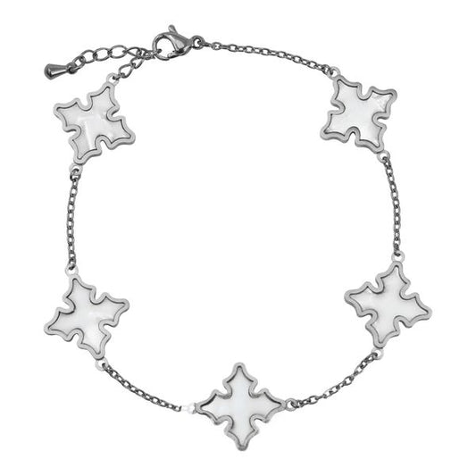 15mm Stainless Steel Cross Bracelet - SSBR-302