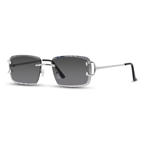 Smoke Gradient Lens Diamond-Cut Sunglasses - ASG-467