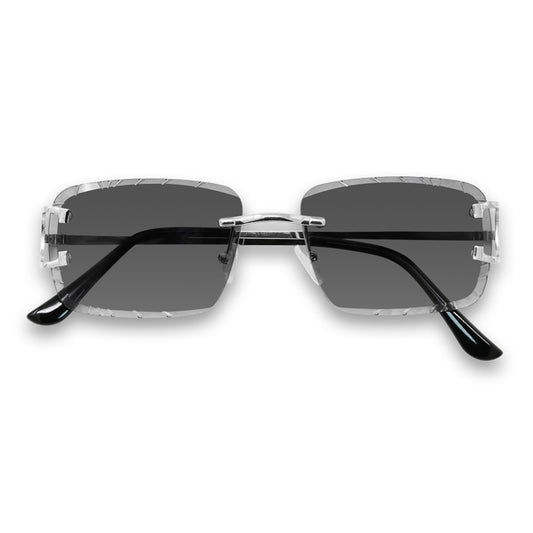 Smoke Gradient Lens Diamond-Cut Sunglasses - ASG-467