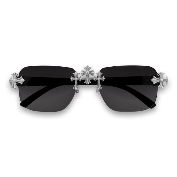 Black Lens Classic Triple Cross Sunglasses - ASG-150