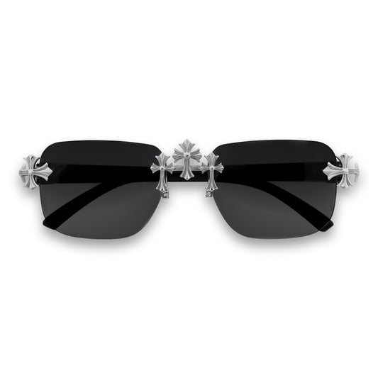 Black Lens Classic Triple Cross Sunglasses - ASG-150