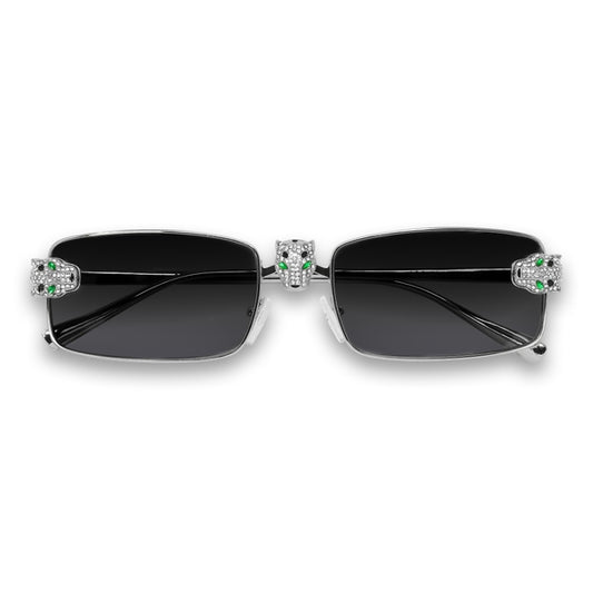 Iced Out Panther Black Lens Sunglasses - ASG-440
