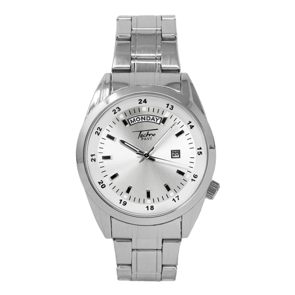 Stainless Steel Round Watch - 10250-MB