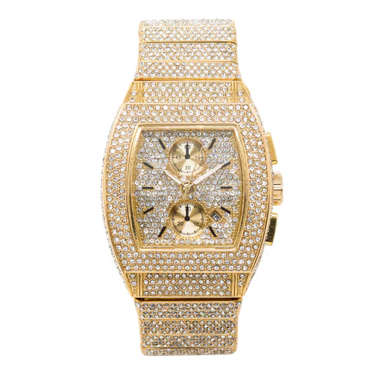 Urban Iced-Out Chandelier Metal Band Watch - 10036B-MB
