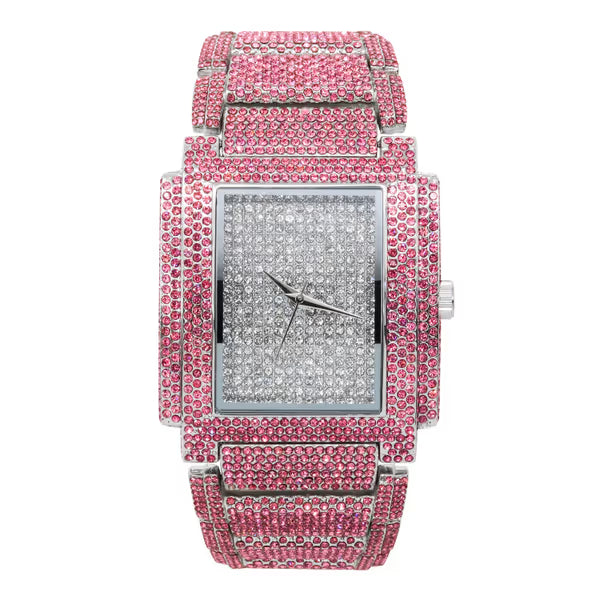 Urban Iced-Out Chandelier Metal Band Watch - 10339-MB