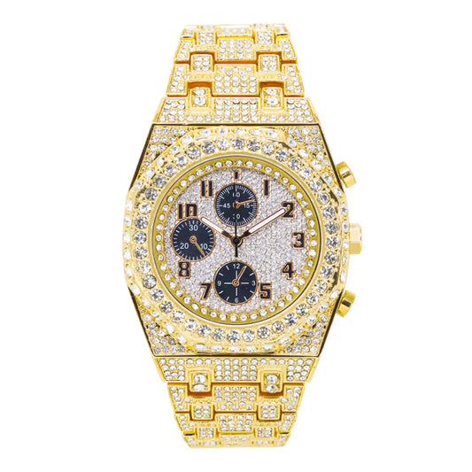 Urban Iced Out Metal Band Watch - 10030-MB