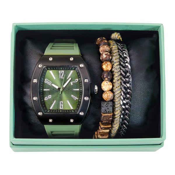 Watch and 3on Beaded Bracelet Gift Set - WBR-305