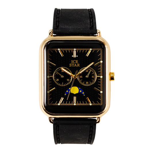 Classic 39mm Square Silicone Watch - 8382C-SB