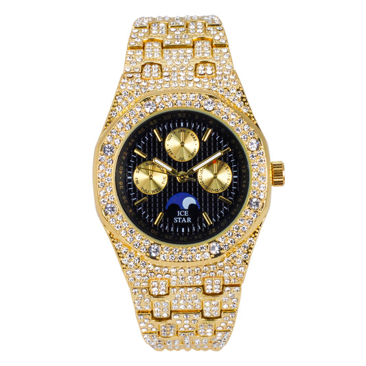 Urban Iced Out 42mm Metal Band Watch - 8785-MB