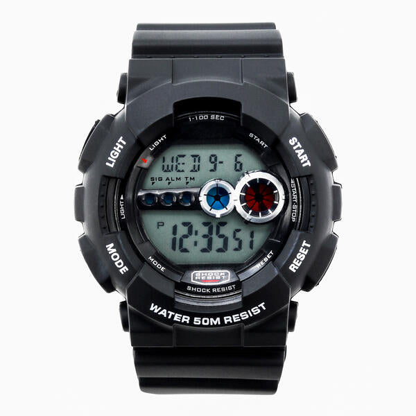 Digital 50mm Silicone Band Watch - 8789M-DG