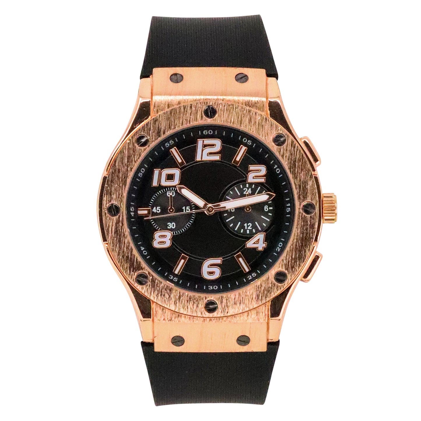 Mens Urban 44mm Silicone-Band Watch - 8985B-SB