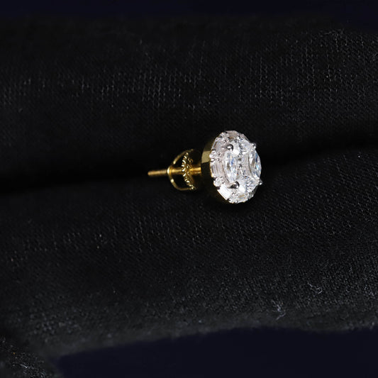Diamond earring on a black background