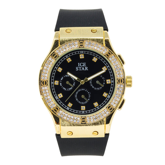 Urban 44mm Silicone Band Watch - 9194B-SB