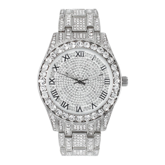Urban Iced Out 41mm Metal Band Watch - 9447A-MB