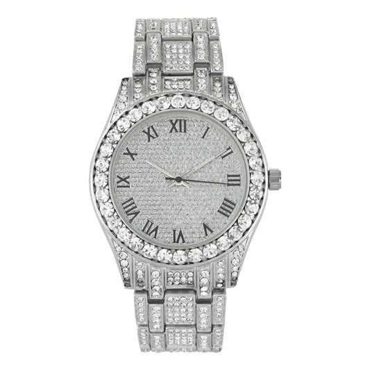 Urban Iced Out 41mm Metal Band Watch - 9447F-MB
