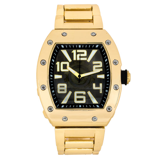 Iced Out 43mm Tonneau Watch - 9468-MB