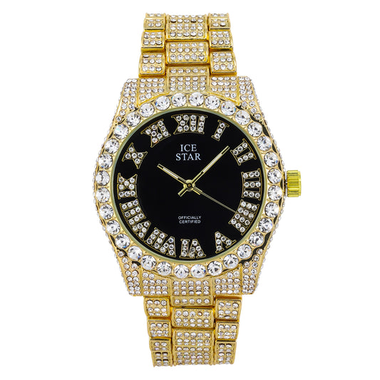 Urban Iced Out 42mm Metal Band Watch - 9478S-MB