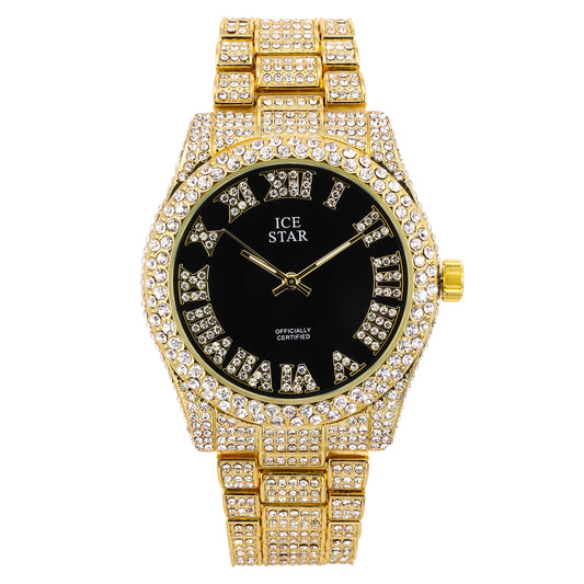 Urban Iced Out 42mm Metal Band Watch - 9479S-MB