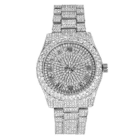 Urban Iced Out 42mm Metal Band Watch - 9479W-MB