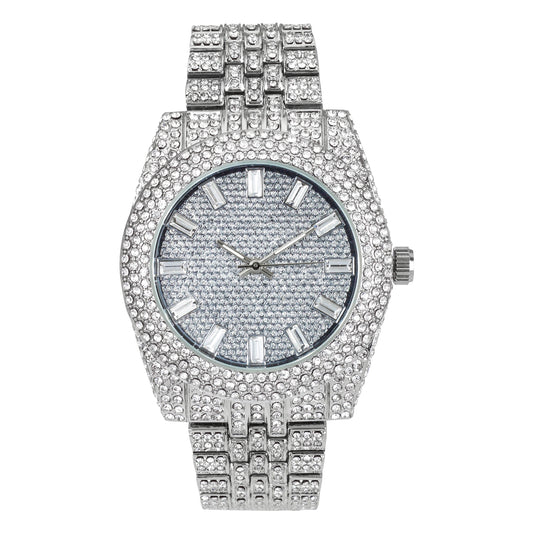 Urban Iced Out 42mm Metal Band Watch - 9480B-MB