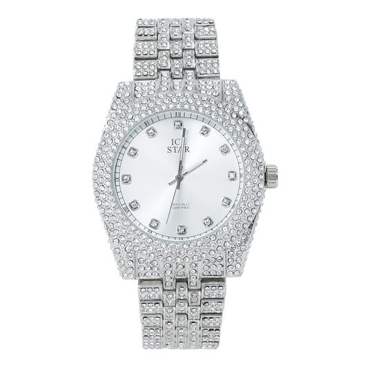 Urban Iced Out 42mm Metal Band Watch - 9480P-MB