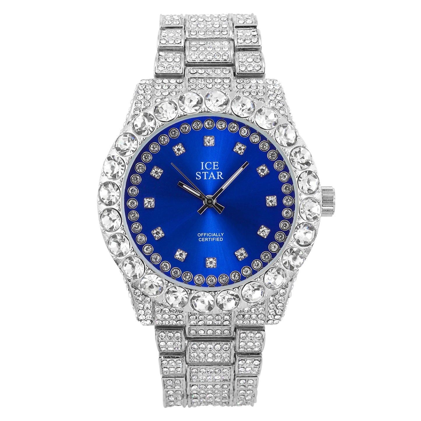 Urban Iced Out 43mm Metal Band Watch - 9482P-MB