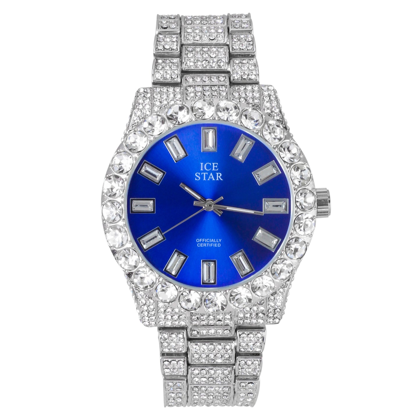 Urban Iced Out 43mm Metal Band Watch - 9482Q-MB
