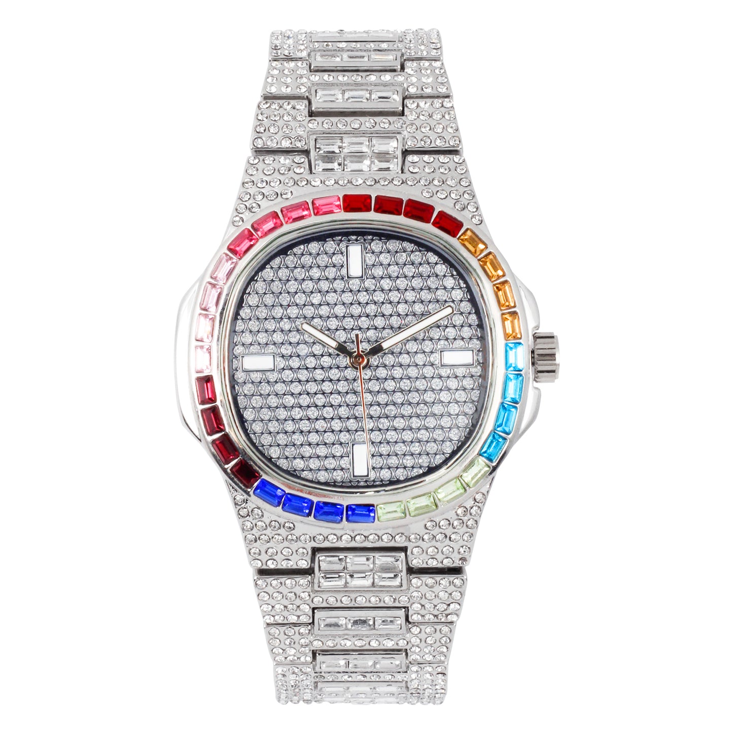 Urban Iced-Out 42mm Chandelier Metal Band Watch - 9597R2-MB