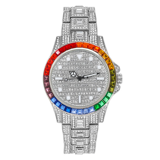 Urban Iced-Out 42mm Chandelier Metal Band Watch - 9690R-MB