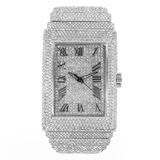 Urban Iced-Out 46mm Chandelier Metal Band Watch - 9832-MB