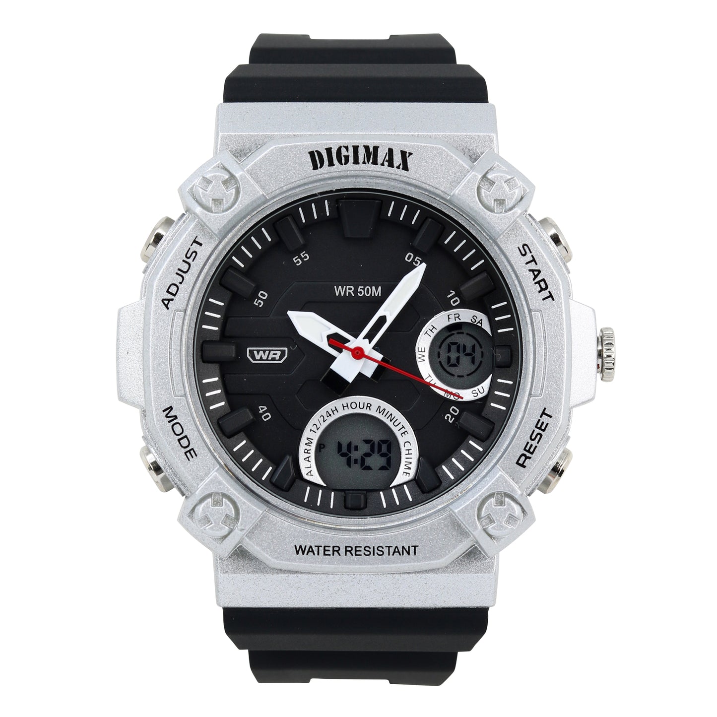 Digital 54mm Silicone Band Watch - 9954-DG