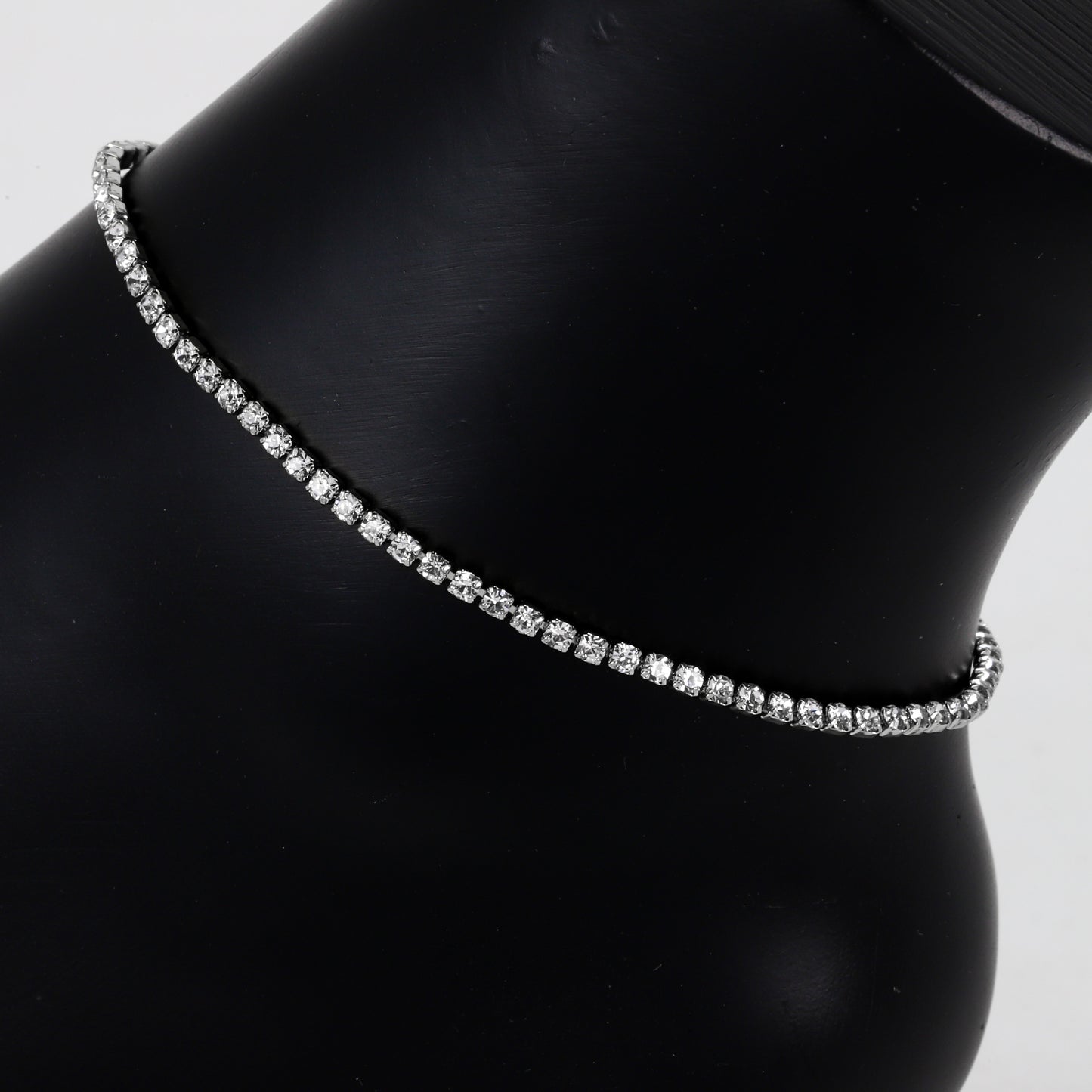 Ladies Diamond Tennis Anklet - AK-210