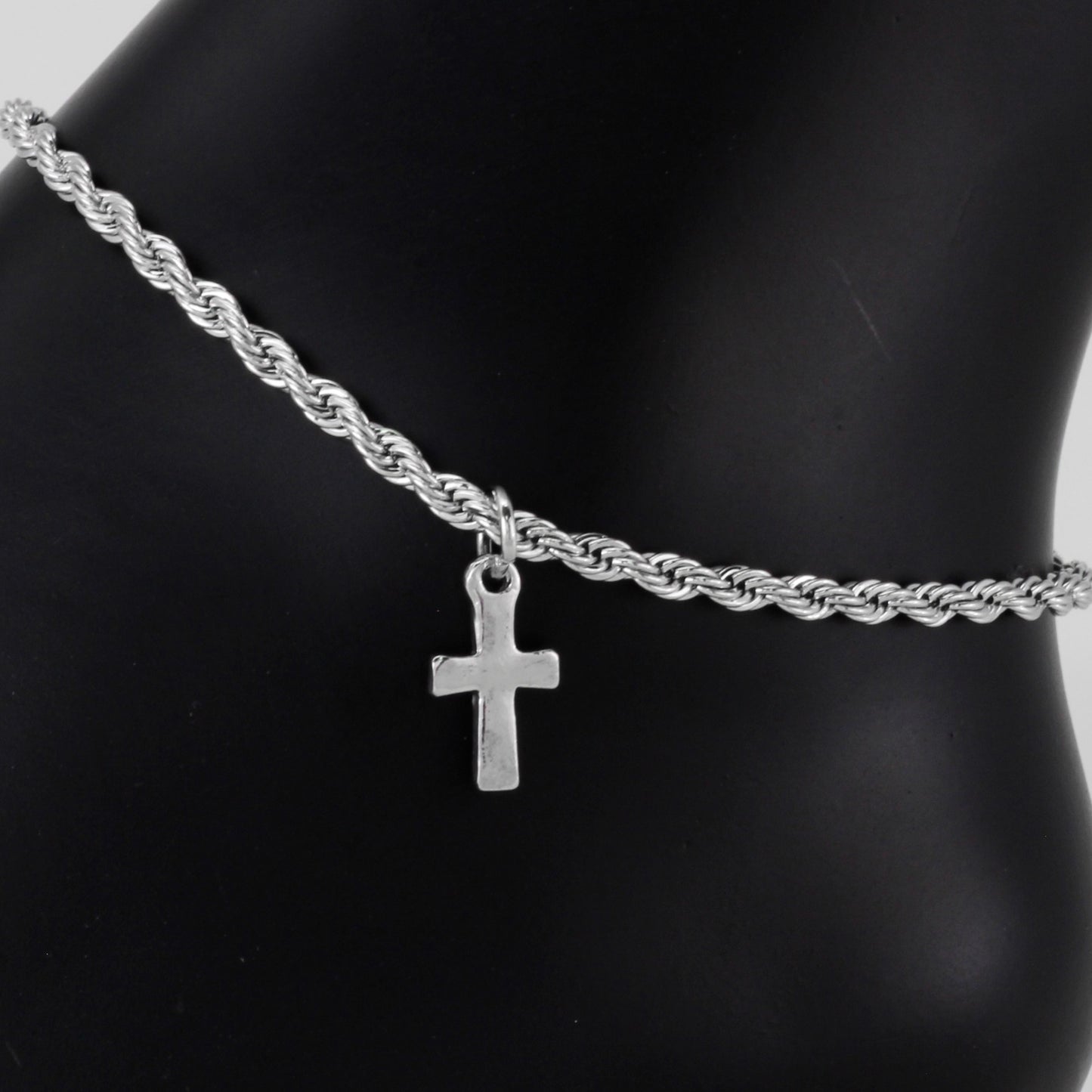 Ladies Cross Charm Anklet - AK-227