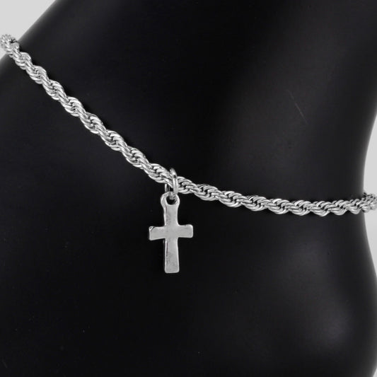 Ladies Cross Charm Anklet - AK-227