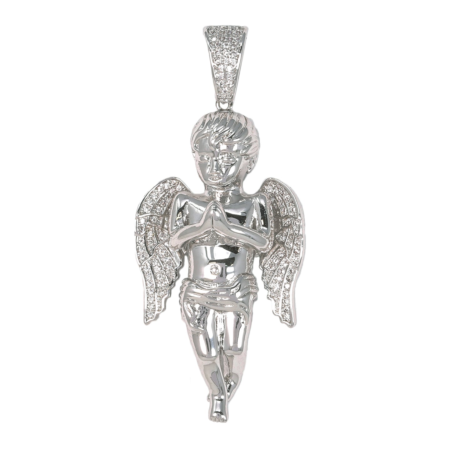 Medium Angel Cubic Zirconia Pendant - BCH-1010*