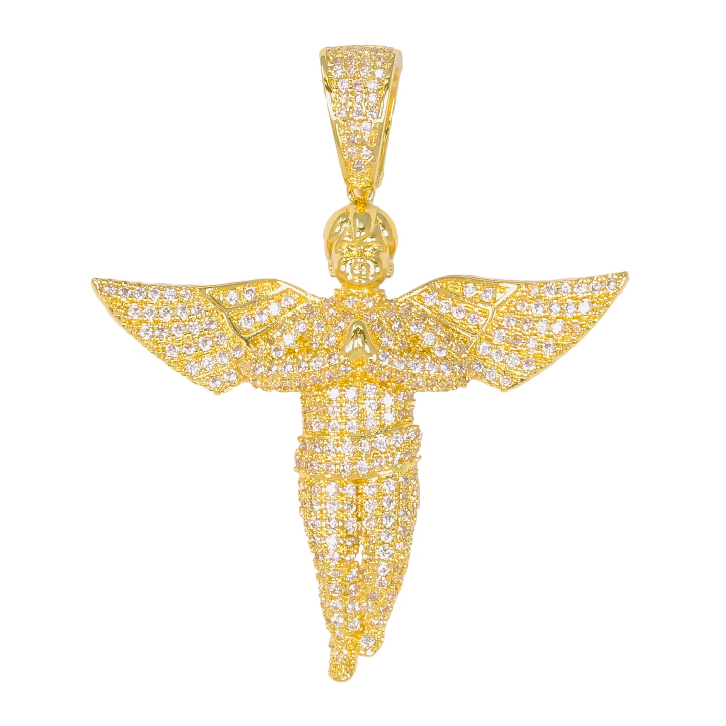 Large Angel Cubic Zirconia Pendant - BCH-1011*