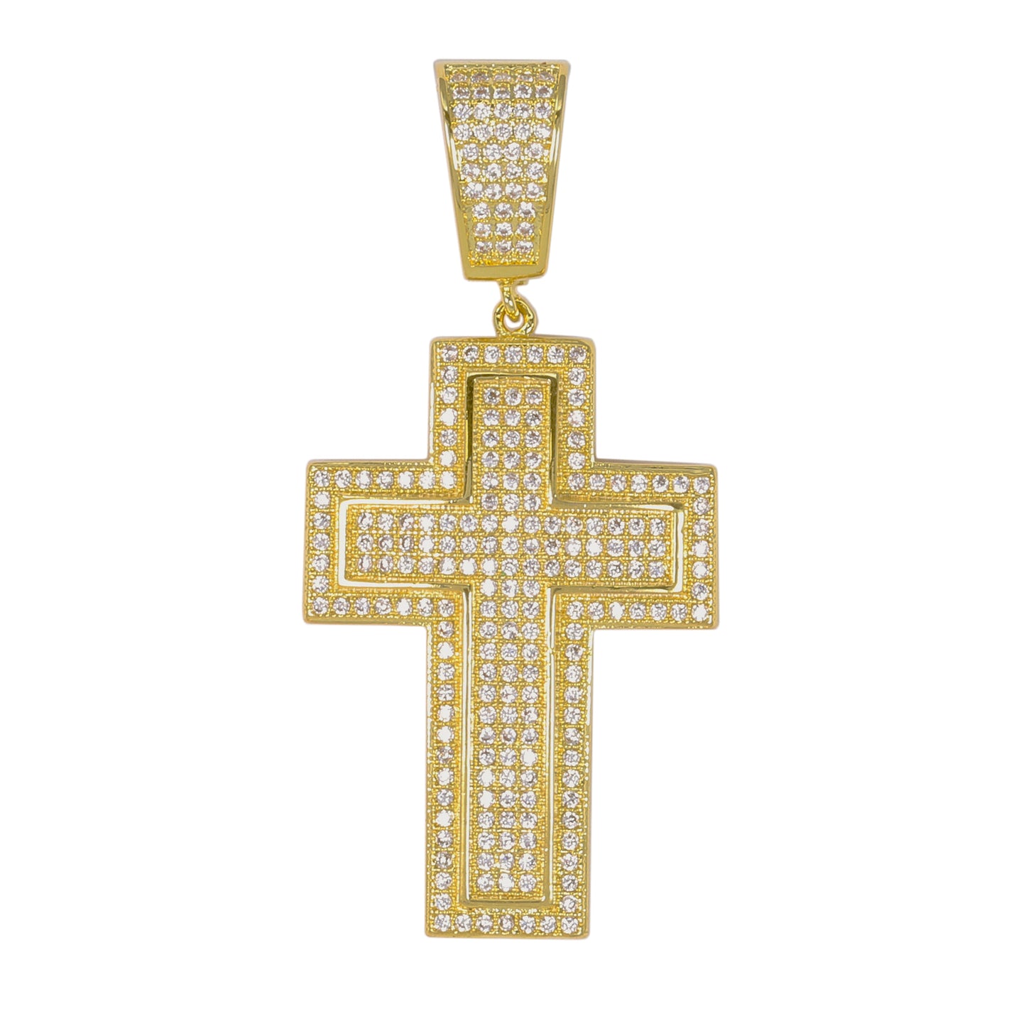 Medium Cross Cubic Zirconia Pendant - BCH-1028*