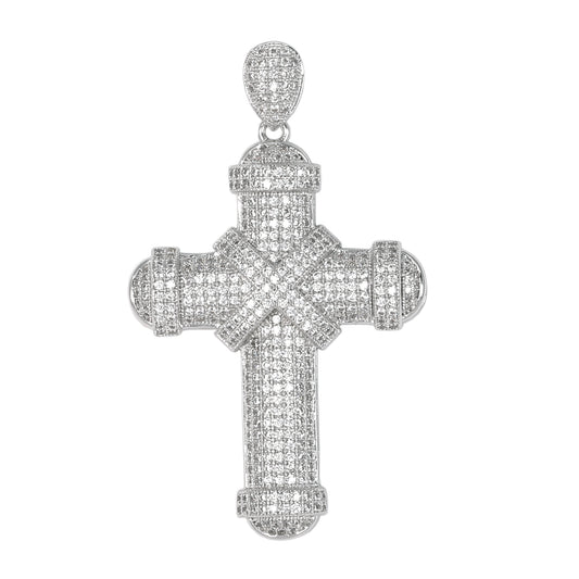Large Cross Cubic Zirconia Pendant - BCH-1039*