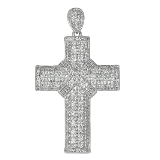 Large Cross Cubic Zirconia Pendant - BCH-1040*