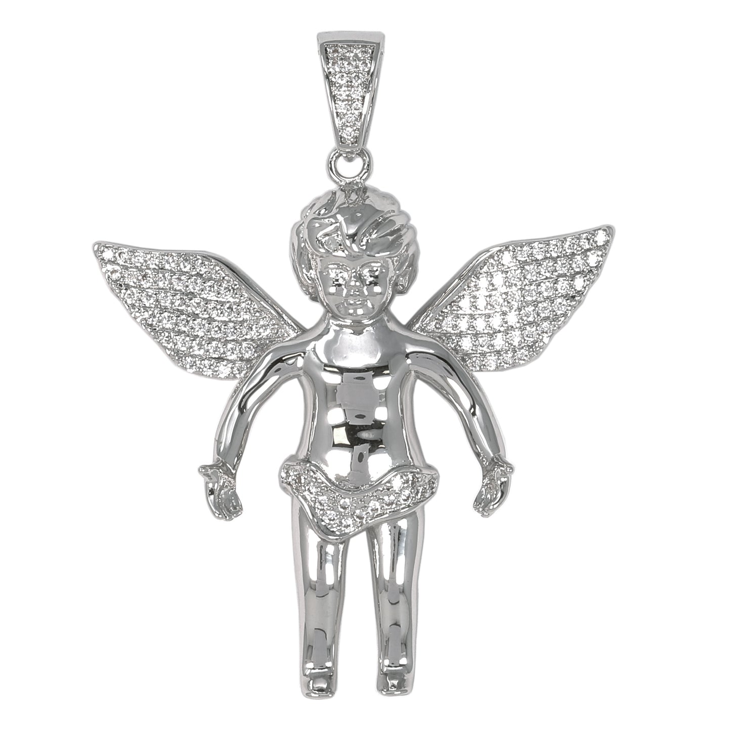 Medium Angel Cubic Zirconia Pendant - BCH-1048*