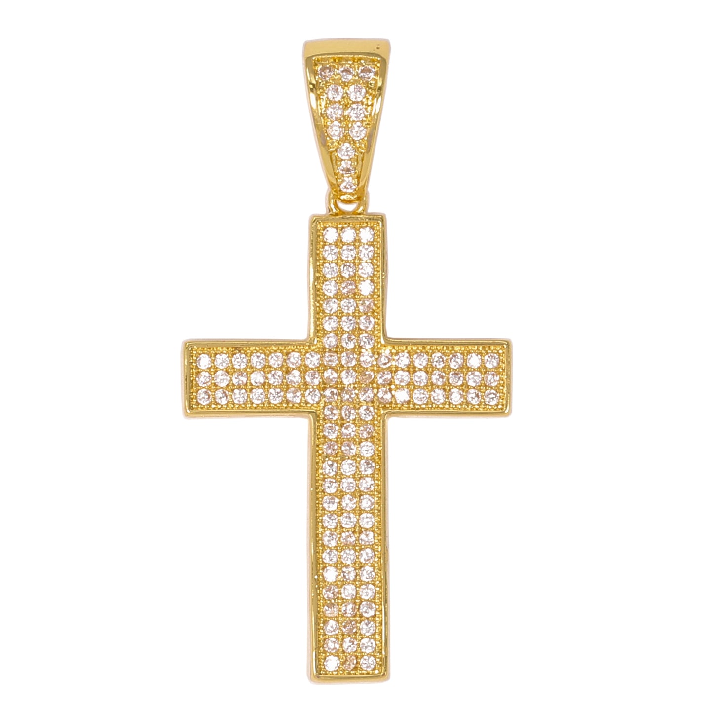 Small Cross Cubic Zirconia Pendant - BCH-1065*