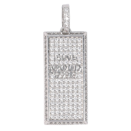 Small Gold Bar Cubic Zirconia Pendant - BCH-1115*