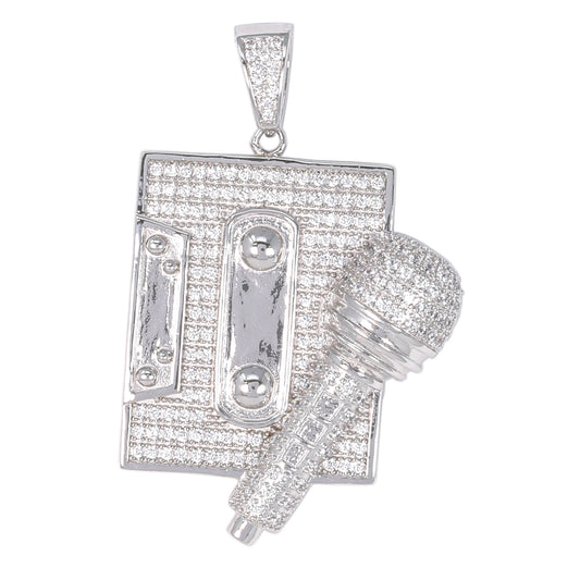Medium Music Cubic Zirconia Pendant - BCH-1124*