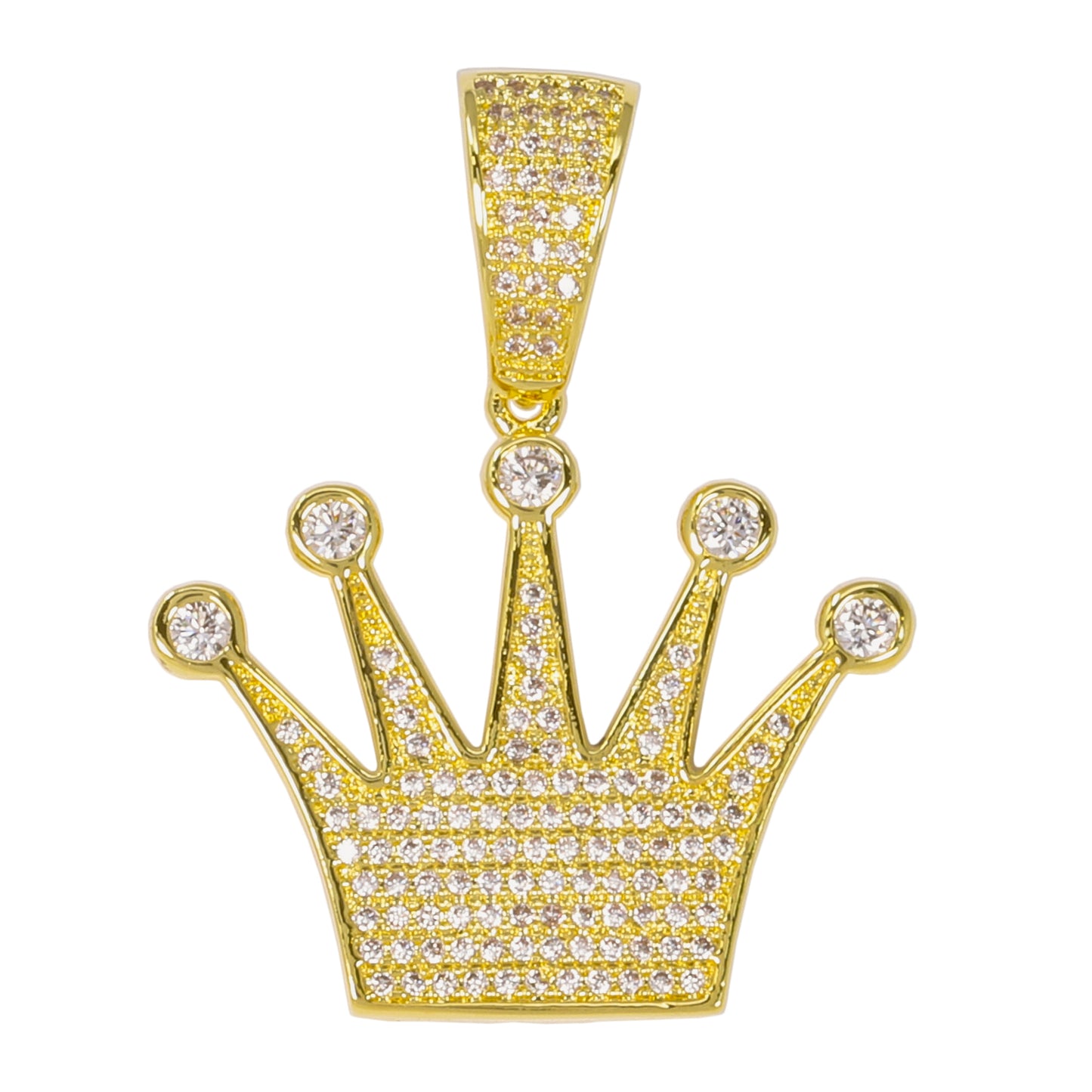 Small Crown Cubic Zirconia Pendant - BCH-1148*