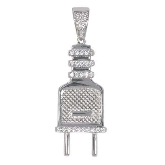Medium Plug Cubic Zirconia Pendant - BCH-1159*