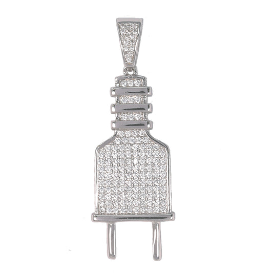 Medium Plug Cubic Zirconia Pendant - BCH-1160*