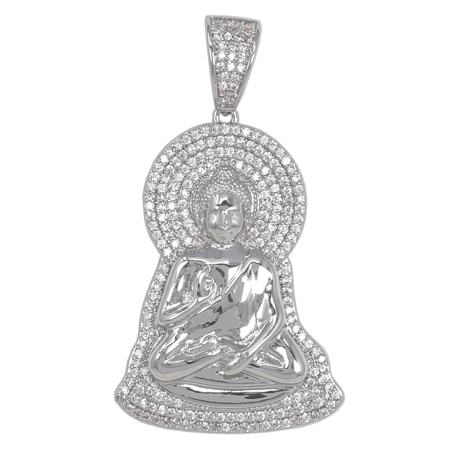 Medium Buddha Cubic Zirconia Pendant - BCH-1198*