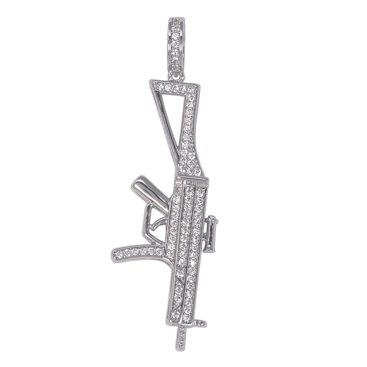 Medium Gun Cubic Zirconia Pendant - BCH-1217*